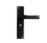 Serrure de porte chinoise, serrure magnétique silencieuse, chambre à coucher, poignée en bois massif, bronze noir(Black,Big 50 Silent Lock)