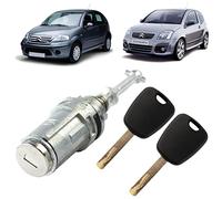 Serrure de porte compatible pour C2, C3 et C3 Pluriel (2002-2011) AVANT GAUCHE (conducteur) Barillet + double de clés | 9170T9