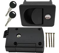 Serrure de porte complète pour caravane, camping-car, caravane - Noir