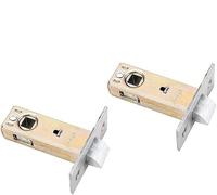 Serrure de porte coulissante à boulon, boulon de serrure de porte, 2 loquets de porte en acier inoxydable de qualité for une utilisation avec des poignées de porte à levier (fourchu 45 mm) (taille : f