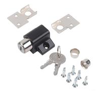 Serrure de porte coulissante avec clé - Entrebâilleur de fenêtre de sécurité enfant pour la sécurité de la maison, verrouillage poussoir en alliage d'aluminium pour portes coulissantes et châssis