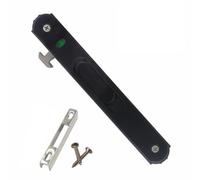 Serrure de porte coulissante en alliage de zinc, loquet invisible de type 90 avec interrupteur coulissant vers le haut, crochet de sécurité intégré pour bureau à domicile