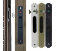 Serrure de porte coulissante en alliage de zinc, loquet invisible de type 90 avec interrupteur coulissant vers le haut, finition galvanisée pour la sécurité de la maison et du bureau