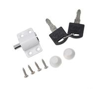 Serrure de porte coulissante en aluminium avec 2 clés pour une utilisation en sécurité à la maison sur les portes coulissantes et les portes d'entrée à charnière Fixation supérieure et inférieure