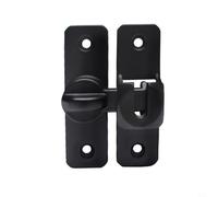 Serrure de porte coulissante facile à fixer fabriquée en alliage de zinc robuste pour améliorer votre sécurité aujourd'hui (noir)