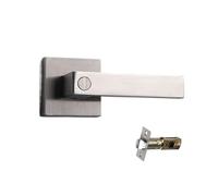 Serrure de porte coupe-feu en acier inoxydable 304, poignée à trois pôles, boule de remplacement, salle de bains, ménage, langue unique(Keyless)