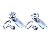 Serrure de porte d'armoire électrique, 2 pièces en alliage de zinc, serrure à came pour compteur de gaz avec clé, kit de verrouillage multifonction pour compteur de poubelle avec ascenseur (clé