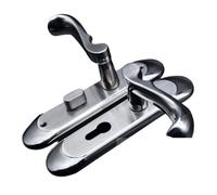 Serrure de porte de chambre en acier inoxydable, serrure de porte intérieure épaisse, 50 serrures de porte en bois à langue, ensemble d'ingénierie, serrure à poignée(D1 model 304 single tongue)