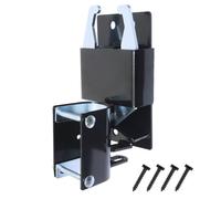 Serrure de porte de clôture de ferme bidirectionnelle lourde pour porte métallique, porte de bétail, porte de vache, porte d'écurie, matériel de porte de ranch avec vis (1pc, noir)