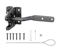 Serrure de porte de clôture, raccord d'embrayage, traction de câble à resso | de porte noir autobloquant pour piscine extérieure, jardin, ferme, grange, cour, zone d'activité pour animaux de compa