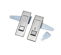 Serrure de porte de panneau de poignée d'avion, serrure de boîte d'armoire électrique, serrures de tiroir de meubles, serrures de garde-robe, 1 pièce(MS603 White Button,With Key)