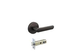 Serrure de porte de salle de bain à bille, serrure ronde, serrure de porte sans clé(Gun gray 60)
