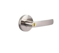 Serrure de porte de salle de bain rouge ancienne, poignée à trois pôles, serrure de porte intérieure, serrure à trois colonnes, serrure à bille sans trou(Stainless)