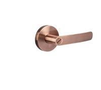 Serrure de porte de salle de bain rouge ancienne, poignée à trois pôles, serrure de porte intérieure, serrure à trois colonnes, serrure à bille sans trou(Red ancient keyless model)