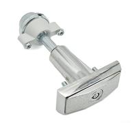 Serrure de porte de type T pour distributeurs automatiques en libre-service, machines à griffes et lave-auto - Rotation à 90 degrés avec clé, matériau en alliage d'aluminium métallique (HANDLOCK)