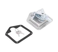Serrure de porte de voiture, poignée en T en acier inoxydable avec 2 clés de remplacement pour boîte à outils de camping-car, péniche et camping-car