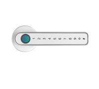 Serrure de porte d'empreintes digitales Super sécurité entrée sans clé intelligente clavier biométrique mot de passe levier poignée serrure contrôle d'application serrure électrique(APP White-01)