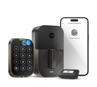 Serrure de porte d'entrée intelligente sans clé Yale Assure Lock 2 Touch, bronze huilé, avec clavier tactile connecté Wi-Fi et lecteur d'empreint