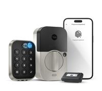 Yale Assure Lock YRD430-F-ZW3-619 Pêne dormant à 2 touches, serrure de porte intelligente sans clé en nickel satiné avec clavier tactile connecté Z-Wave (ZW3) pour entrée de code et accès à distance