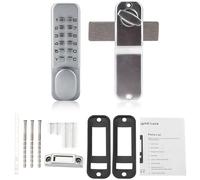Serrure de porte d'entrée mécanique sans lavier à 14 chiffres, combinaison intelligente de sécurité, serrure codée sans clé, pêne dormant pour porte d'entrée de bureau à