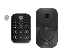 Serrure de porte d'entrée sans clé Yale Assure Lock 2 Touch, en daim noir, avec clavier numérique tactile et lecteur d'empreintes digitales (sans