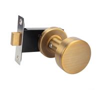 Serrure de porte d'intérieur invisible avec serrure unique et poignée ronde, construction en acier inoxydable 304, mécanisme de verrouillage sans clé, convient pour une épaisseur de porte de 35 à 55