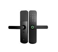 Serrure de porte électronique intelligente Tuya WiFi Serrure de porte de sécurité biométrique par empreinte digitale avec télécommande APP de notification de sonnette (Couleur : 60 85 mortai