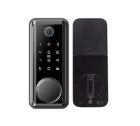 Serrure de Porte Électronique pour Serrure Tuya avec Serrure à Pêne Dormant, Serrure à Empreintes Digitales, Entrée Sans vec Application