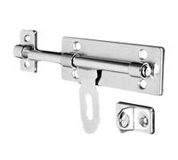 Serrure de porte en acier inoxydable de 4 pouces, verrou à pêne, fermoir à cadenas for fenêtre, tiroir, armoire, 1 pièce