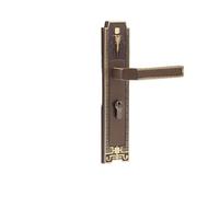 Serrure de porte en laiton massif, bois, silencieuse, for villa rétro chinoise, serrure intérieure chambre à coucher, forgé cuivre(Type B brass)