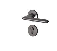 Serrure de porte grise, serrure de porte intérieure de chambre à coucher, poignée de porte en bois de salle de bains, serrure fendue simple, serrure magnétique silencieuse(H magnetic silent)