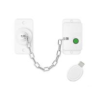 Serrure de porte intelligente à empreintes digitales avec reconnaissance de 0,5 s, chaîne réglable, verrouillage de sécurité enfant rechargeable de type C pour portes, pour fenêtres, réfrigérateur et