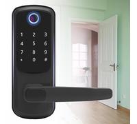 Serrure De Porte Intelligente À Empreintes Digitales, Écran Tactile Avec Poignée Réversible, Clavier Électronique En Alliage D'aluminium Serrure De Bouton De Porte Numérique Sans Clé Pour La Maison