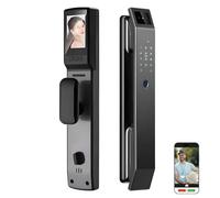 Serrure de Porte Intelligente À Reconnaissance Faciale 3D, Serrures de Porte WiFi avec Caméra, Serrure de Porte Numérique À Empreinte Digitale de Porte D'entrée avec Caméra