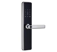 Serrure De Porte Intelligente avec Poignée，Verrou Intelligent À 5 Méthodes De Déverrouillage - Empreinte Digitale, Mot De Passe, Carte, Clé, Télécommande, Panneau en Acrylique