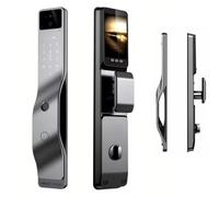 Serrure de porte intelligente avec reconnaissance faciale 3D, entrée sans clé, empreintes digitales, codes d'accès, carte IC, application, moniteur de caméra de sécurité, sonnette vidéo pour la maison