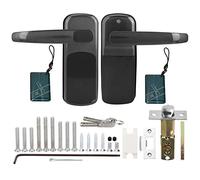 Serrure de porte intelligente, cartes d'application Bluetooth, clavier à mot de passe, clé mécanique, sécurité, amélioration de l'habitat (Noire)