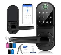 Serrure de porte intelligente, Ce Certifie Serrure de porte électronique, facile à installer, sans échange de cylindre, serrure de porte Smart Lock, commande via Bluetooth et à distance via