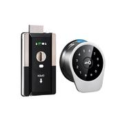 Serrure de porte intelligente électronique Bluetooth automatique Serrure biométrique par empreinte digitale Carte de code Serrure de porte sans clé avec TTlock (Couleur : pas d’empreinte dig