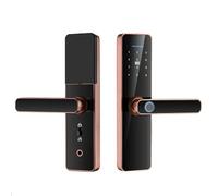 Serrure de porte intelligente - Entrée sans clé 5 en 1 avec empreinte digitale, mot de passe, Bluetooth, clés de sauvegarde et application intelligente pour un accès sécurisé