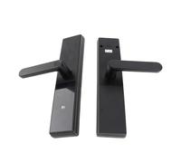 Serrure de porte intelligente, entrée sans vec empreinte biométrique, contrôle par application, mot de passe virtuel, cartes et clés pour portes de bureau, de chambre à (Noire)
