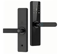 Serrure de porte intelligente F17 - Empreinte digitale + Code + Carte IC + Clé mécanique + Application Wi-Fi | Charge USB d’urgence | Poignée réversible | Pour portes 40-70 mm (220x22 / 5050)