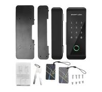 Serrure de porte intelligente, pêne dormant de serrure de porte d'entrée sans clé avec ensemble de poignées, plusieurs méthodes de déverrouillage, fonctions d'accès à distance,