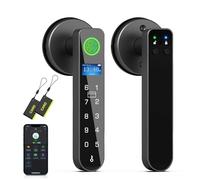 Serrure de porte intelligente - Poignée électronique Bluetooth sans clé biométrique pour maison, bureau, chambre, hôtel - Système de sécurité par mot de passe 5 en 1