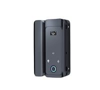 Serrure de porte intelligente, Serrure biométrique d'empreinte digitale sans câblage de Smart porte verrouillage Code numérique Verre coulissant cadre en bois bureaux électronique(Double door 4))