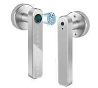 Serrure de Porte Intelligente Serrure de Porte D'EntréE Clé Serrure de Porte à avec PoignéE, Serrure de Porte à Empreintes Digitales avec ContrôLe Tuya APP WiFi