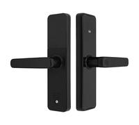 Serrure de porte intelligente, serrure de porte électronique 5 en 1, serrure de porte avec code pour porte d'entrée de 35 à 50 mm, empreintes digitales arte, mot de passe temporaire, contrôle