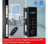 Serrure de Porte Intelligente, Serrure de Porte Intelligente en Verre, déverrouillage Bluetooth, Empreinte Digitale biométrique électronique, Mot Passe électrique(C)