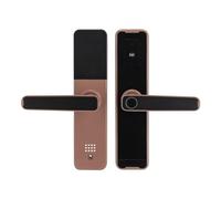 Serrure de porte intelligente - Serrure de sécurité électronique intelligente avec poignée, empreinte digitale, mot de passe, carte magnétique, clé, programme temporaire, pour porte de 1,97 pouces