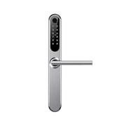 Serrure de porte intelligente TTlock avec poignée - Accès sans clé par code, empreinte ou mobile - Verrou électronique pour porte en bois, aluminium ou portail extérieur - Sans barillet de serrure